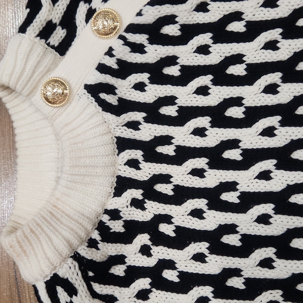 10 Crosby Derek Lam Knit Gold Button Rich Mom Mobwife Chic Luxury XSmall Europe - Picture 6 of 10